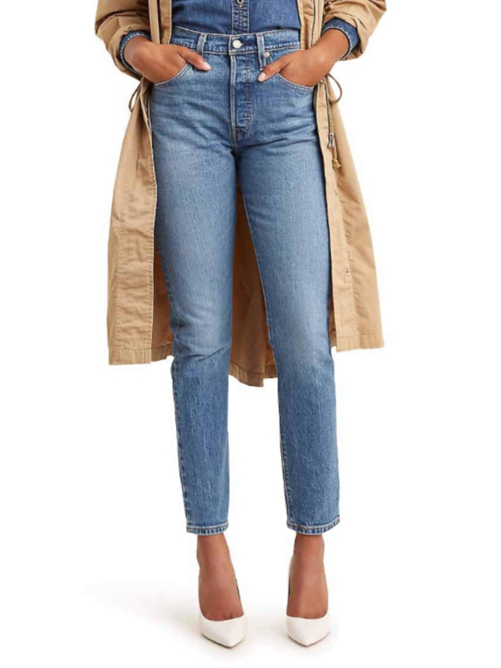 Levi's 501 Stretch Skinny Women's Jeans - Jive Ship (Medium Wash) - 25W X 30L